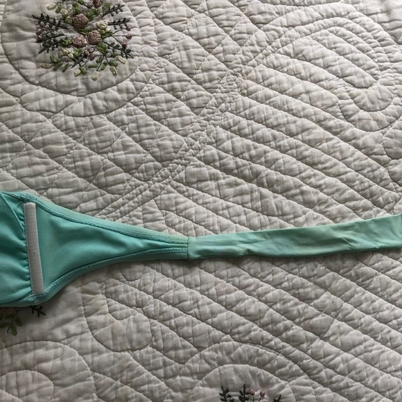 Blue/Teal Bandana Styled Bandeau Bikini Top - Picture 4 of 4